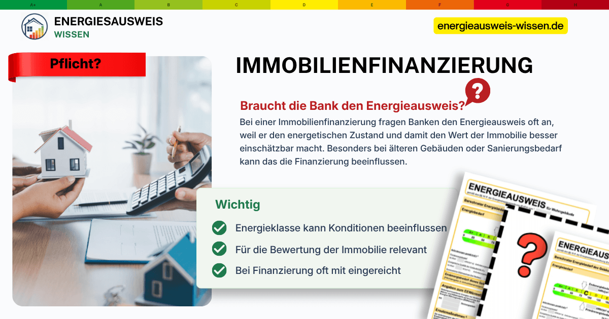 Energieausweis für die Immobilienfinanzierung – Objektunterlage der Bank