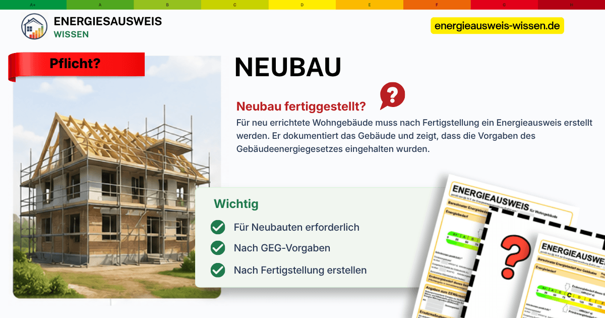 Energieausweis beim Neubau – Bedarfsausweis aus dem GEG-Nachweis