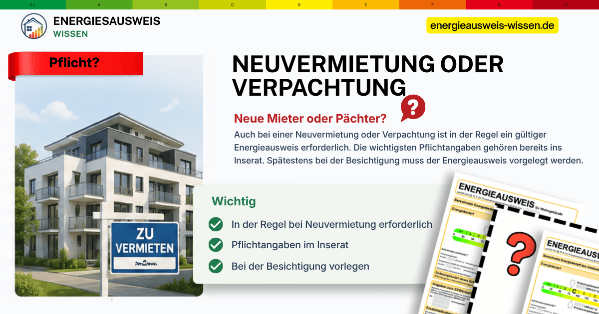 Energieausweis bei Vermietung – Pflicht bei jeder Neuvermietung